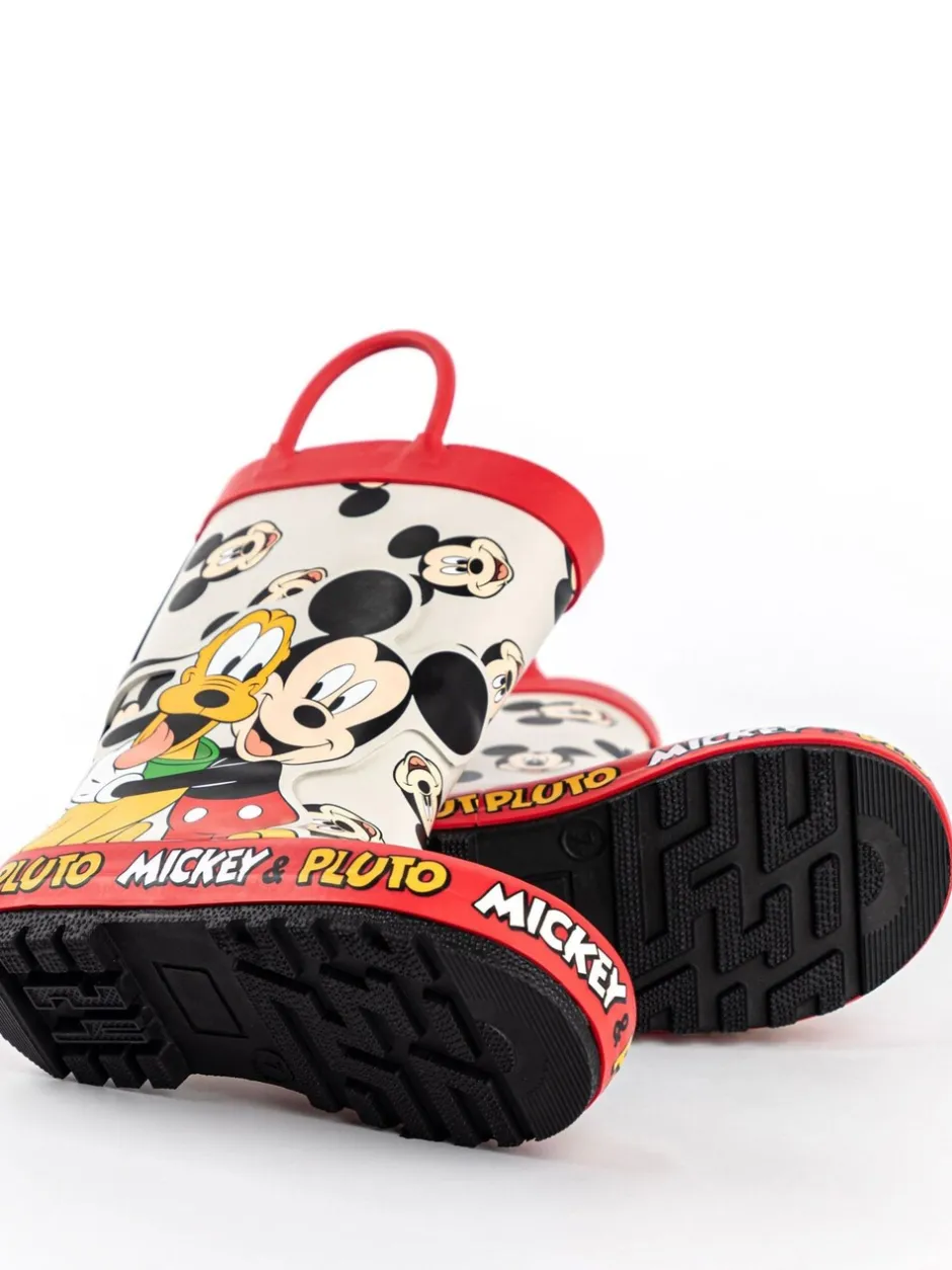 Laarzen|Vanilla Underground - Mickey & Pluto Laarzen met hengsels voor Jongens Wit