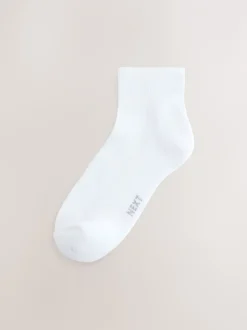 Sokken|Sokken|Next - Verpakking van 5 - Halfhoge sneakersokken met demping Wit