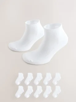 Sokken|Sokken*Next - Verpakking van 10 - Halfhoge sneakersokken met demping Wit