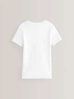 Tops|Ondergoed|Next - Verpakking van 3 100% katoenen shirts met korte mouwen (1,5-16jr) Wit