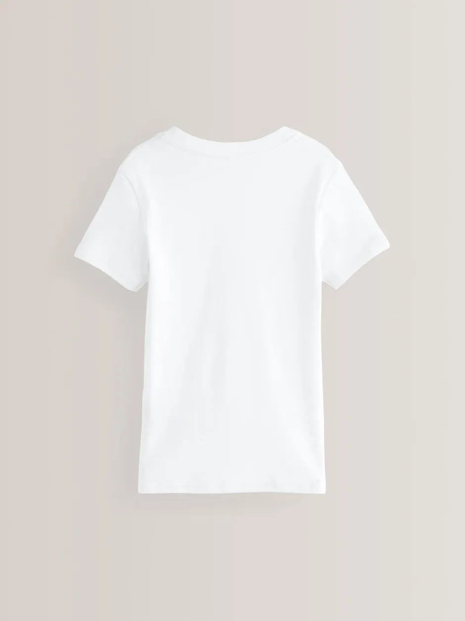 Tops|Ondergoed|Next - Verpakking van 3 100% katoenen shirts met korte mouwen (1,5-16jr) Wit