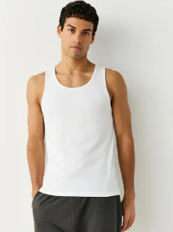 Loungewear|Ondergoed|Next - Verpakking van 2 hemdjes met laagjes van 100% puur katoen Wit