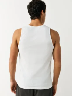 Loungewear|Ondergoed|Next - Verpakking van 2 hemdjes met laagjes van 100% puur katoen Wit