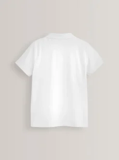 Schoolkleding|Next - Verpakking van 5 katoenen poloshirts met korte mouwen voor school (3-16jr) Wit