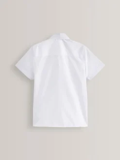 Shirts|Schoolkleding*Next - Verpakking van 2 schooloverhemden met korte mouwen (3-17jr) Wit