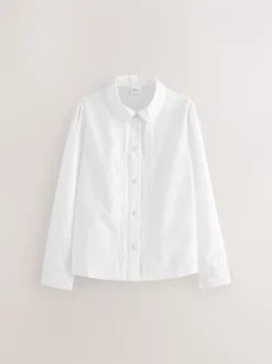 Overhemden En Blouses*Next Wit - Verpakking van 2 schoolblouses met lange mouwen en kantafwerking (3-14 jr)