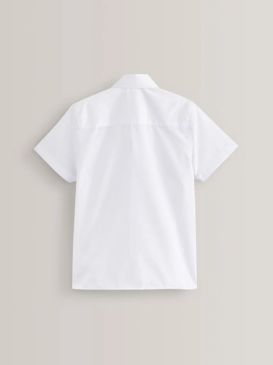 Shirts*Next Wit - Verpakking van 5 schooloverhemden met korte mouwen (3-17jr)
