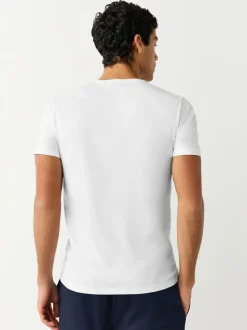 Ondergoed|Ondergoed|Next Wit - Verpakking van 10 slim-fit 100% katoenen T-shirts met V-hals en laagjes