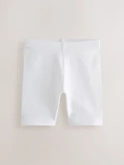 Shorts En Rokken|Next - Verpakking van 5 stretchy fietsshorts met hoog katoengehalte (3-16jr) Wit