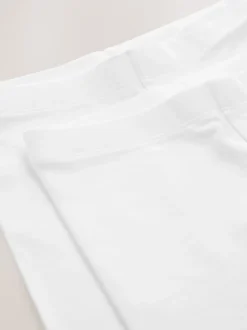 Shorts En Rokken|Next - Verpakking van 2 stretchy fietsshorts met hoog katoengehalte (3-16jr) Wit