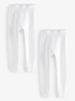 Nachtkleding En Pyjama's|Ondergoed*Next Wit - Verpakking van 2 thermische leggings (2-16 jr)