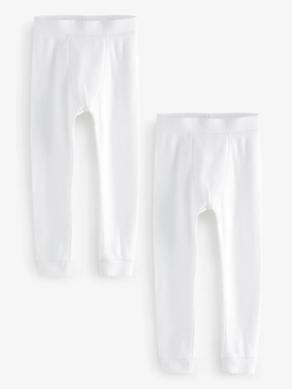 Nachtkleding En Pyjama's|Ondergoed*Next Wit - Verpakking van 2 thermische leggings (2-16 jr)
