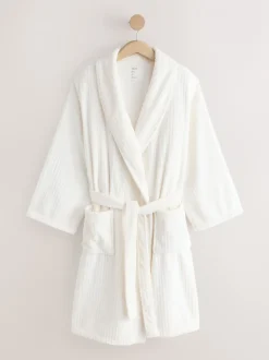 Badjassen|Next - Waffle Cosy Robe Wit
