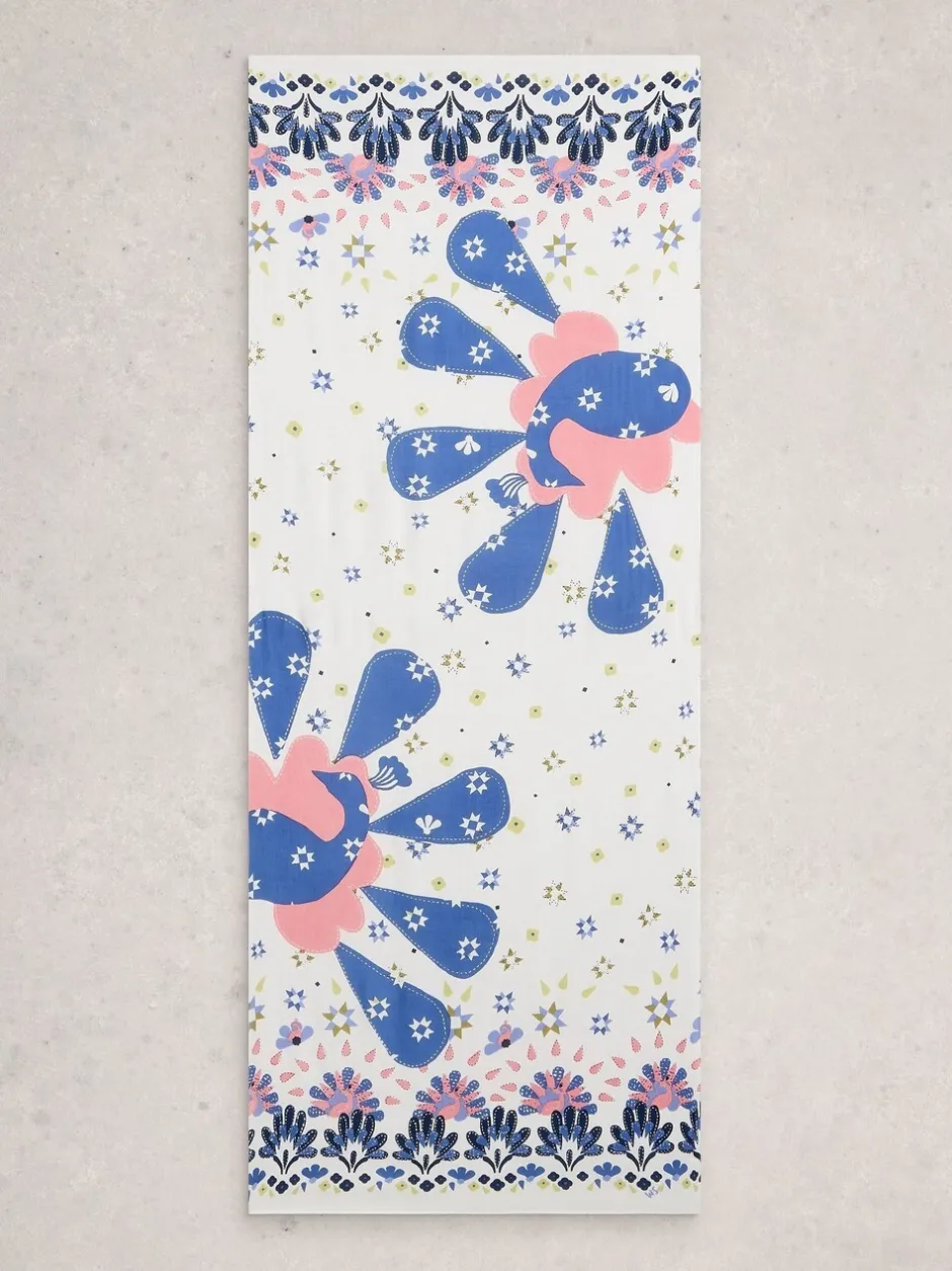 Mutsen, Handschoenen En Sjaals|White Stuff - Sophie sjaal met print Wit
