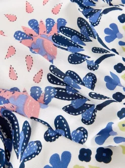 Mutsen, Handschoenen En Sjaals|White Stuff - Sophie sjaal met print Wit