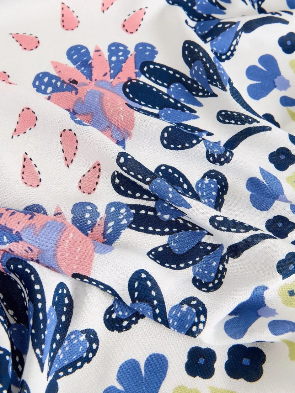 Mutsen, Handschoenen En Sjaals|White Stuff - Sophie sjaal met print Wit