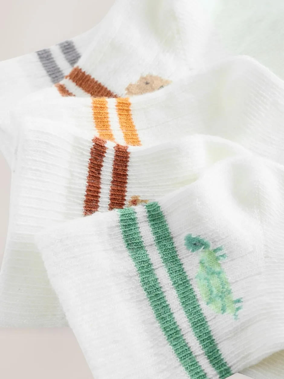 Sokken En Panty's|Sokken|Next - Verpakking van 5 paar babysokken (0 mnd-2 jr) Wit gestreept