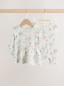Tops|Sets En Outfits*Next Wit met elfje - Long Sleeve Frill Top And Leggings Baby 2 Piece Set (0mths-2yrs)