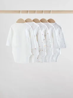 Rompertjes En Hemdjes|Rompertjes En Hemdjes|Next Wit met figuurprint - Baby Bodysuits met Lange mouwen van 100% katoen