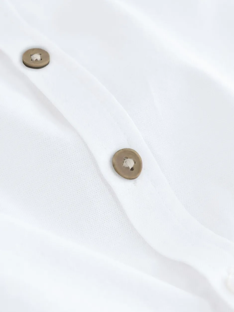 Shirts|Next - Oxford-overhemd met lange mouwen (3 mnd-7 jr) Wit met figuurprint