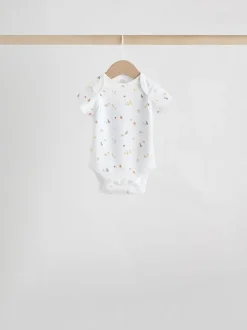 Rompertjes En Hemdjes|Rompertjes En Hemdjes|Next Wit met figuurprint - Rompertjes met korte mouwen