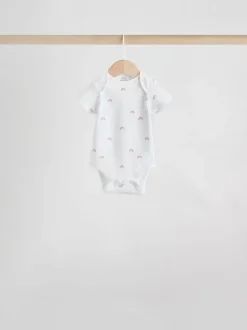 Rompertjes En Hemdjes|Rompertjes En Hemdjes|Next Wit met figuurprint - Rompertjes met korte mouwen