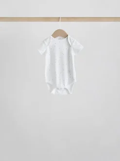 Rompertjes En Hemdjes|Rompertjes En Hemdjes*Next Wit met figuurprint - Rompertjes met korte mouwen