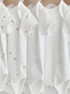 Rompertjes En Hemdjes|Rompertjes En Hemdjes*Next Wit met figuurprint - Rompertjes met korte mouwen