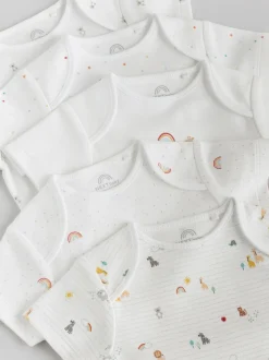Rompertjes En Hemdjes|Rompertjes En Hemdjes*Next Wit met figuurprint - Rompertjes met korte mouwen
