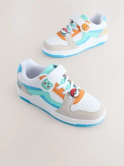 Sneakers|Next Wit met kleurvlakken - Pokemon sneakers met elastische veter