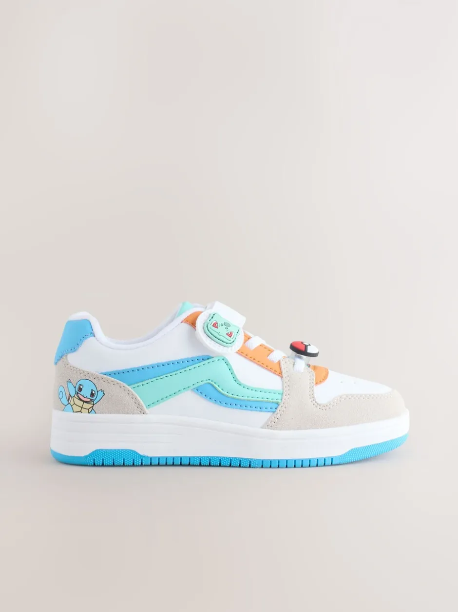 Sneakers|Next Wit met kleurvlakken - Pokemon sneakers met elastische veter