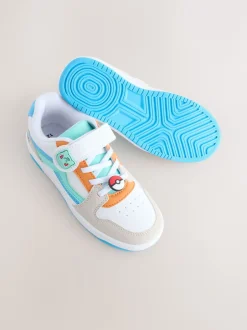 Sneakers|Next Wit met kleurvlakken - Pokemon sneakers met elastische veter