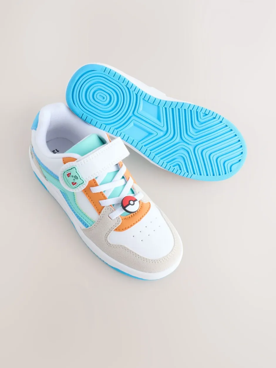 Sneakers|Next Wit met kleurvlakken - Pokemon sneakers met elastische veter