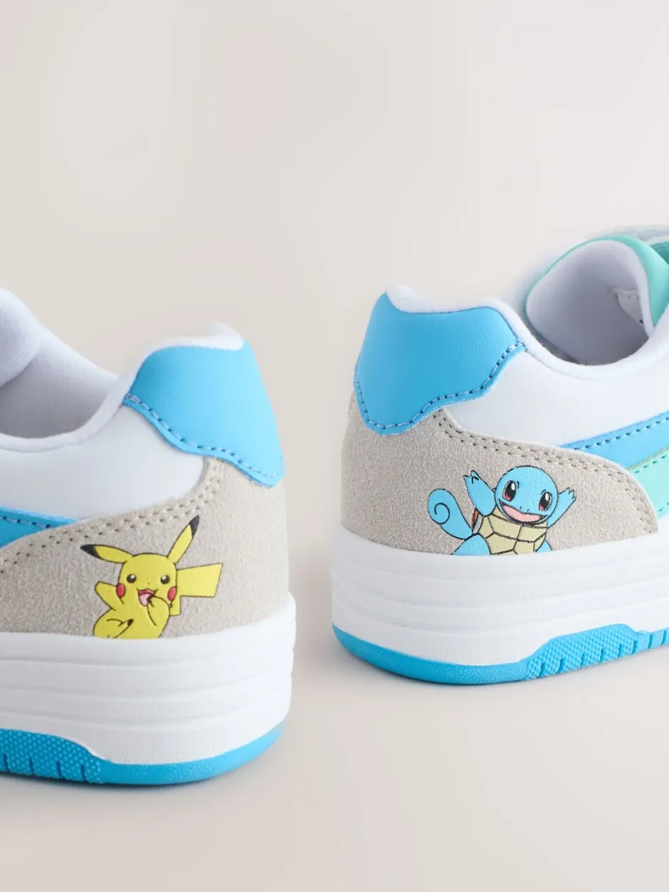 Sneakers|Next Wit met kleurvlakken - Pokemon sneakers met elastische veter