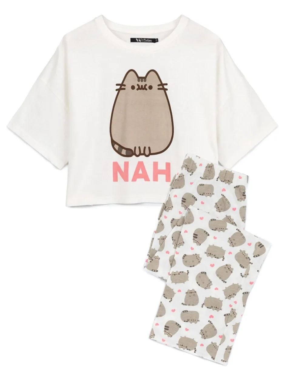 Pyjama's|Vanilla Underground Wit met poes - Snoopy Korte Broek Pyjama's Set