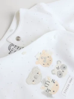 Babypakjes En Babypyjama's|Next - Verpakking van 3 babypyjama's (0-2jr) Wit met safariprint