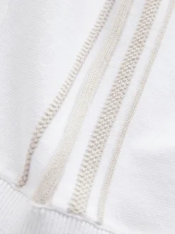 Truien En Breisels*Next - 100% katoenen gebreid poloshirt met rits bij de hals (3mnd-7jr) Wit met verticale strepen