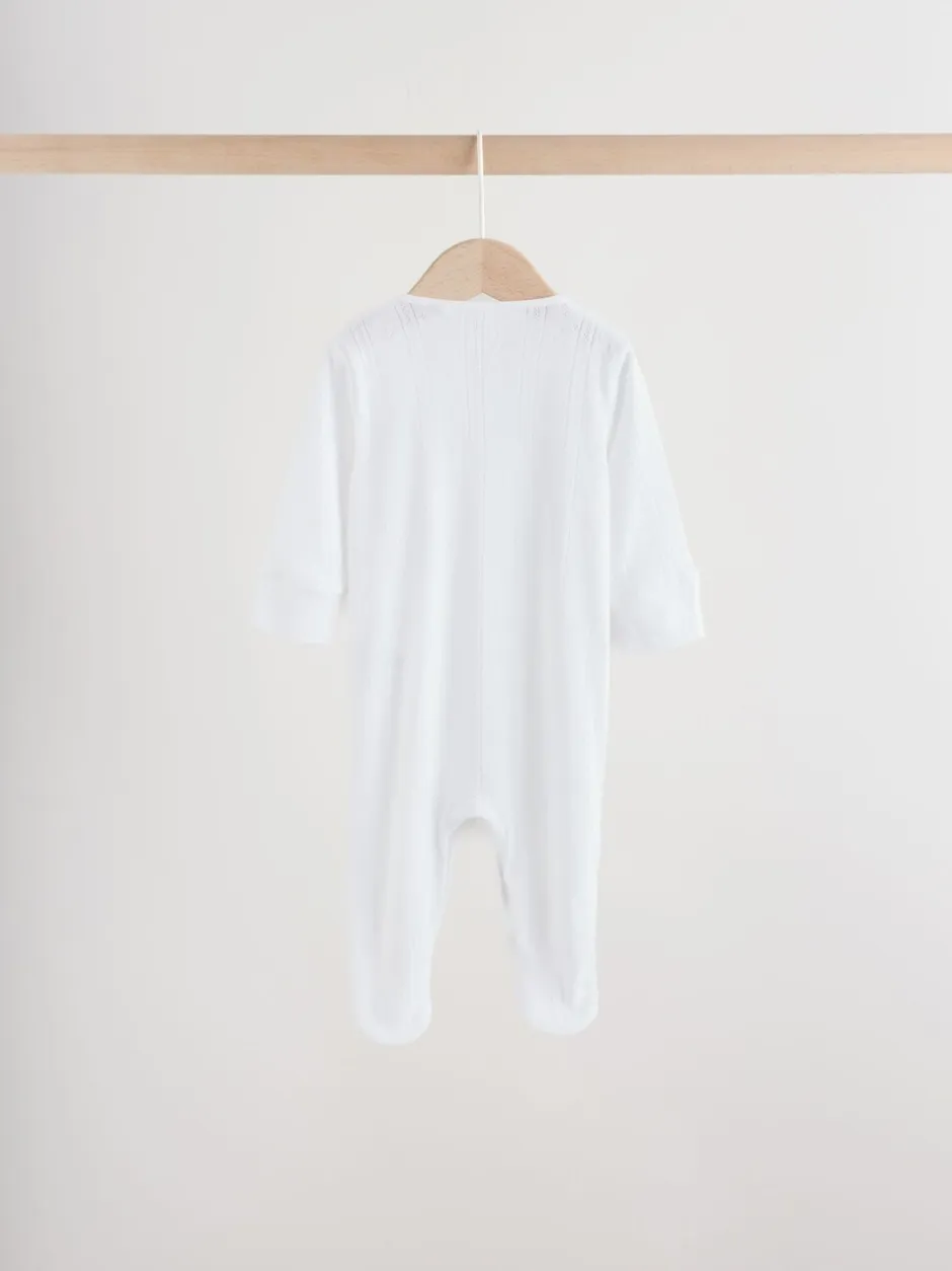 Babypakjes En Babypyjama's*Next Wit pointelle - Baby Sleepsuits 3 Pack (0-18mths)