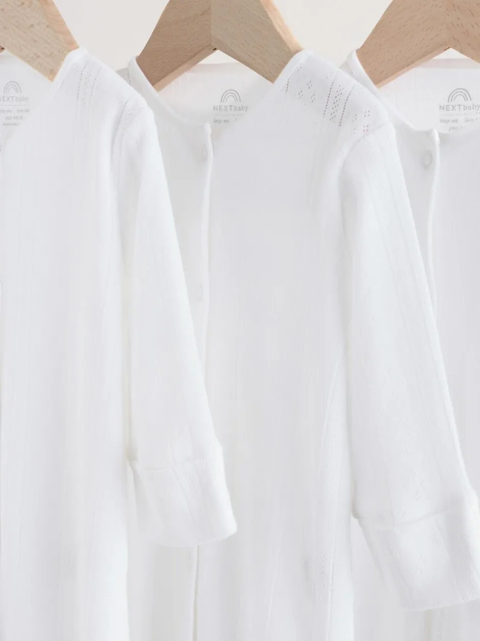 Babypakjes En Babypyjama's*Next Wit pointelle - Baby Sleepsuits 3 Pack (0-18mths)