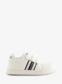 Babyschoenen*Baker by Ted Baker - sneakers met logobies voor jongens Wit/blauw