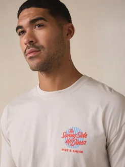 Pyjama's|Loungewear*Next - Graphic Short Sleeve Jersey Pyjamas Set Wit/blauw