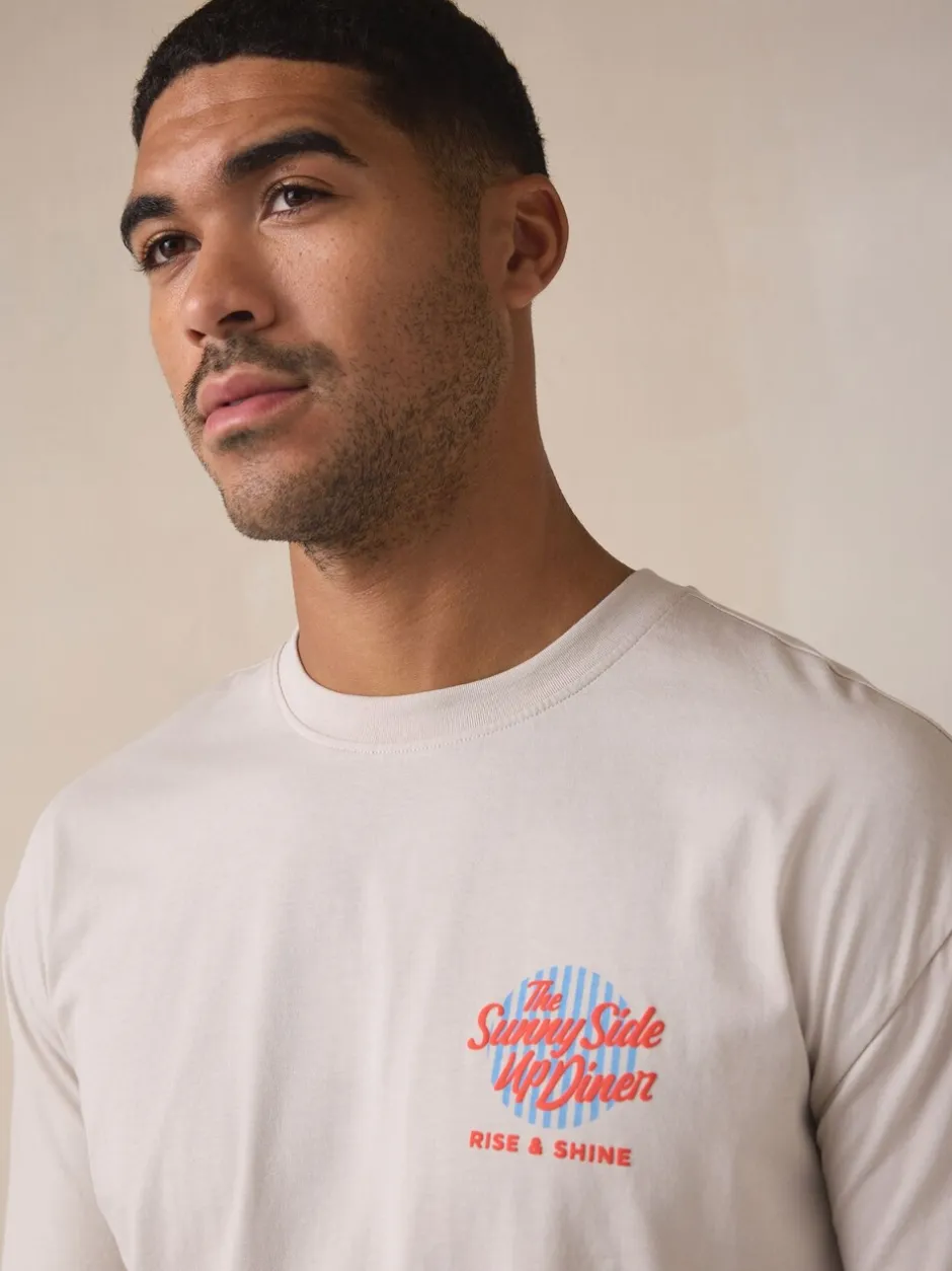 Pyjama's|Loungewear*Next - Graphic Short Sleeve Jersey Pyjamas Set Wit/blauw