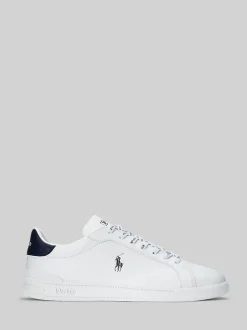 Sneakers|Polo Ralph Lauren - - Heritage Court II - Leren sneakers Wit/blauw