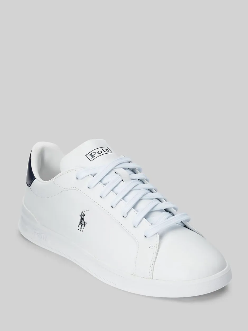 Sneakers|Polo Ralph Lauren - - Heritage Court II - Leren sneakers Wit/blauw