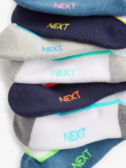 Sokken|Next Wit/blauw - Verpakking van 7 sportsokken met verzacht voetbed