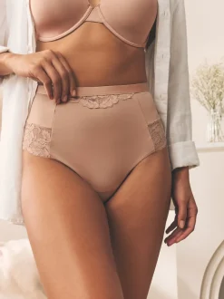 Shapewear|Next - 2 Strings met licht buikcorrigerende hoge taille Wit/huidskleur