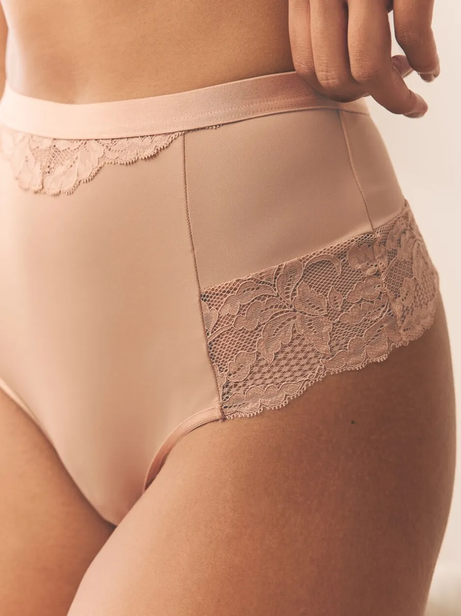 Shapewear|Next - 2 Strings met licht buikcorrigerende hoge taille Wit/huidskleur