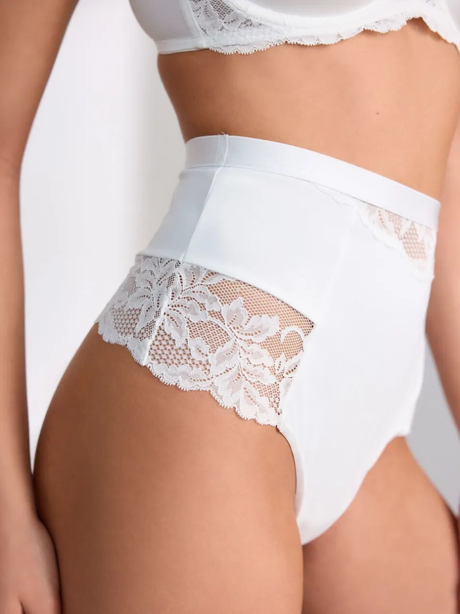 Shapewear|Next - 2 Strings met licht buikcorrigerende hoge taille Wit/huidskleur