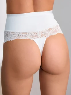 Shapewear|Next - 2 Strings met licht buikcorrigerende hoge taille Wit/huidskleur