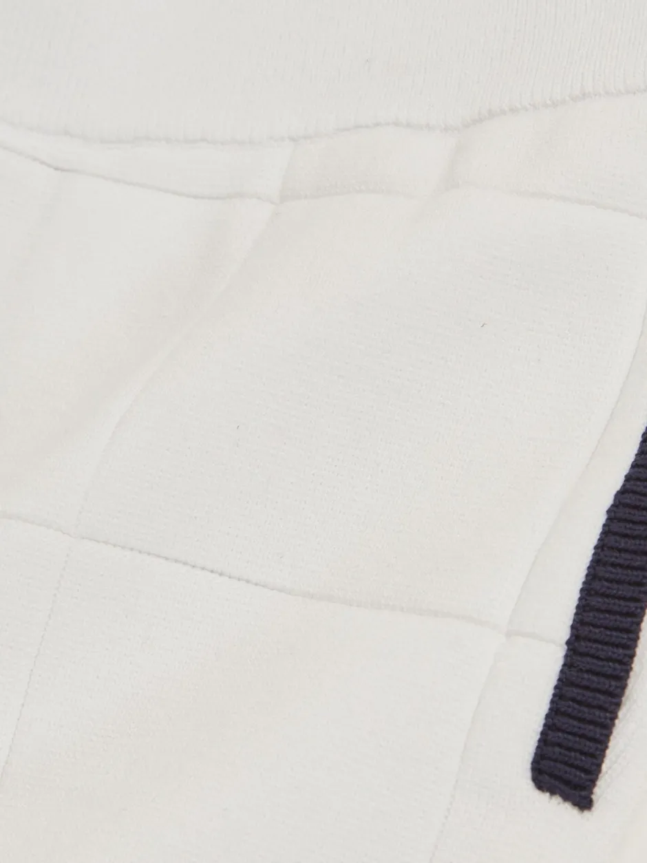 Shorts*Reiss - Barbor Tipped Knit Stitch-Detail Shorts Wit/marineblauw